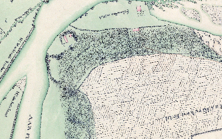 Vorschaubild Plan des Aarelaufs von oberhalb des Marzili bis unterhalb der Grossen Schwelle 1721