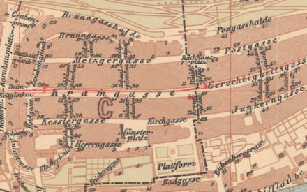 Vorschaubild Quartier- und Strassenplan der Stadt Bern 1895