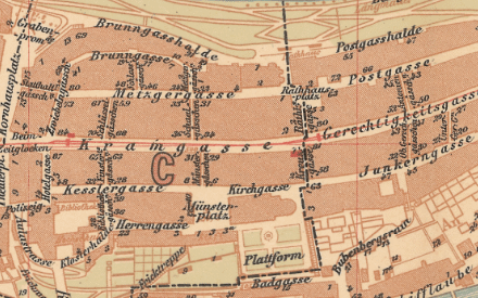 Vorschaubild Quartier- und Strassenplan der Stadt Bern 1896