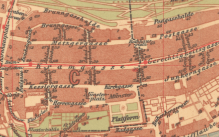 Vorschaubild Quartier- und Strassenplan der Stadt Bern 1901