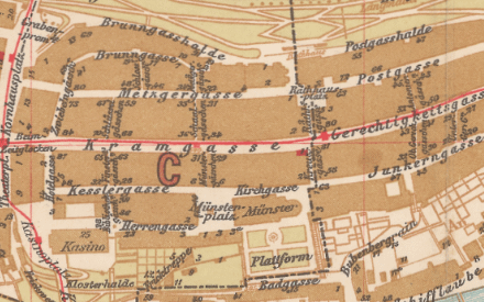 Vorschaubild Quartier- und Strassenplan der Stadt Bern 1914