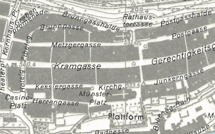 Vorschaubild Übersichtsplan Stadt Bern 1962